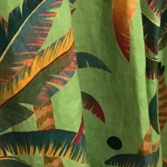 FARM RIO Antro Green Tie Front Linen Dress - Picture 6 of 14